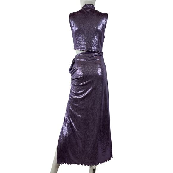 Camila Coelho 'Marge' Purple Polyester Midi Dress Size S - Picture 3 of 4